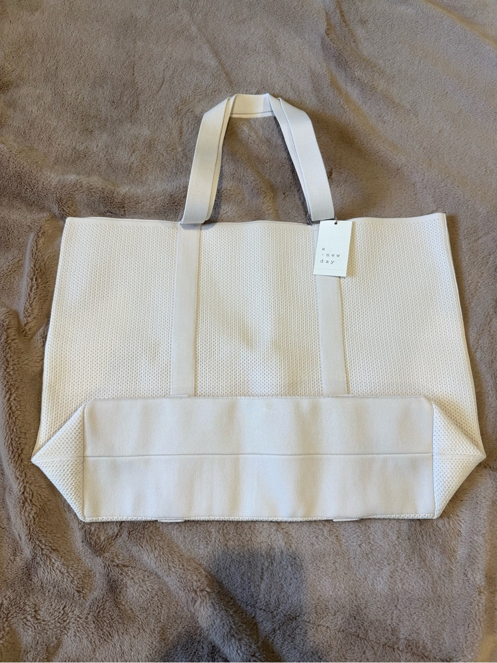 Target Cream Tote Bag with Wide Shoulder Straps
